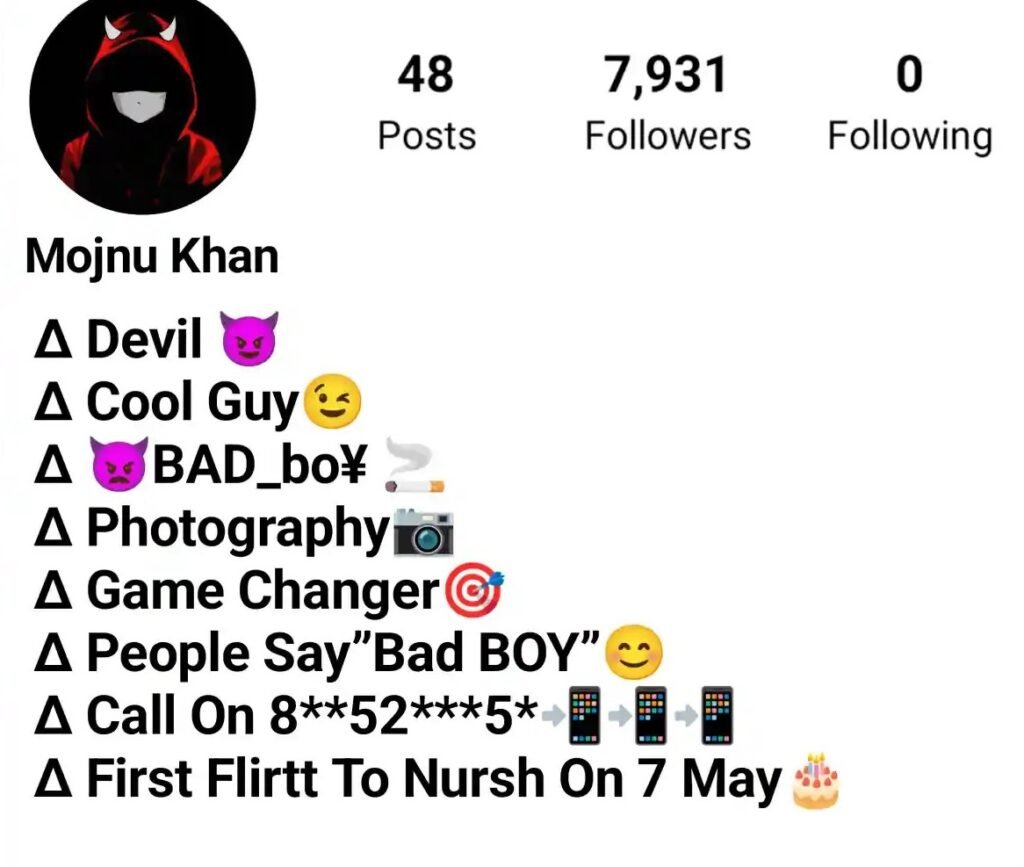 Best Devil Bio For Instagram
