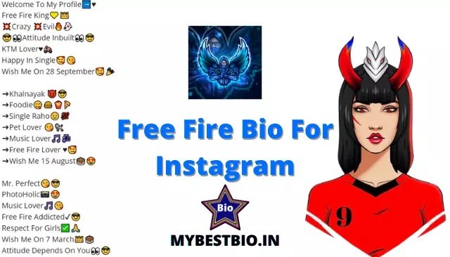 Best Free Fire Bio For Instagram